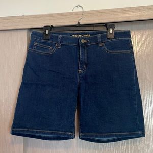 Michael Kors dark blue denim shorts